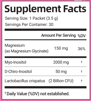 PCOSKEY®OVAMET PRO- 40:1 Inositols Magnesium Lactobacillus crispatus-30 packets