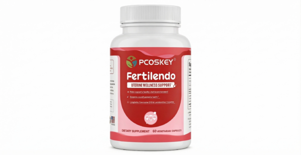 Pure White PCOSKEY Bottle PCOSKEY® Fertilendo– Uterine Health Formula – 60 Vegan capsules