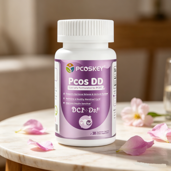 PCOSKEY®PCOS DD- DCI 600 mg VitaminD 1000iu 30 Veggie capsules